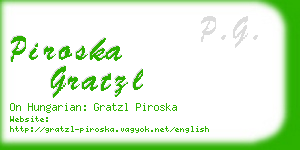 piroska gratzl business card